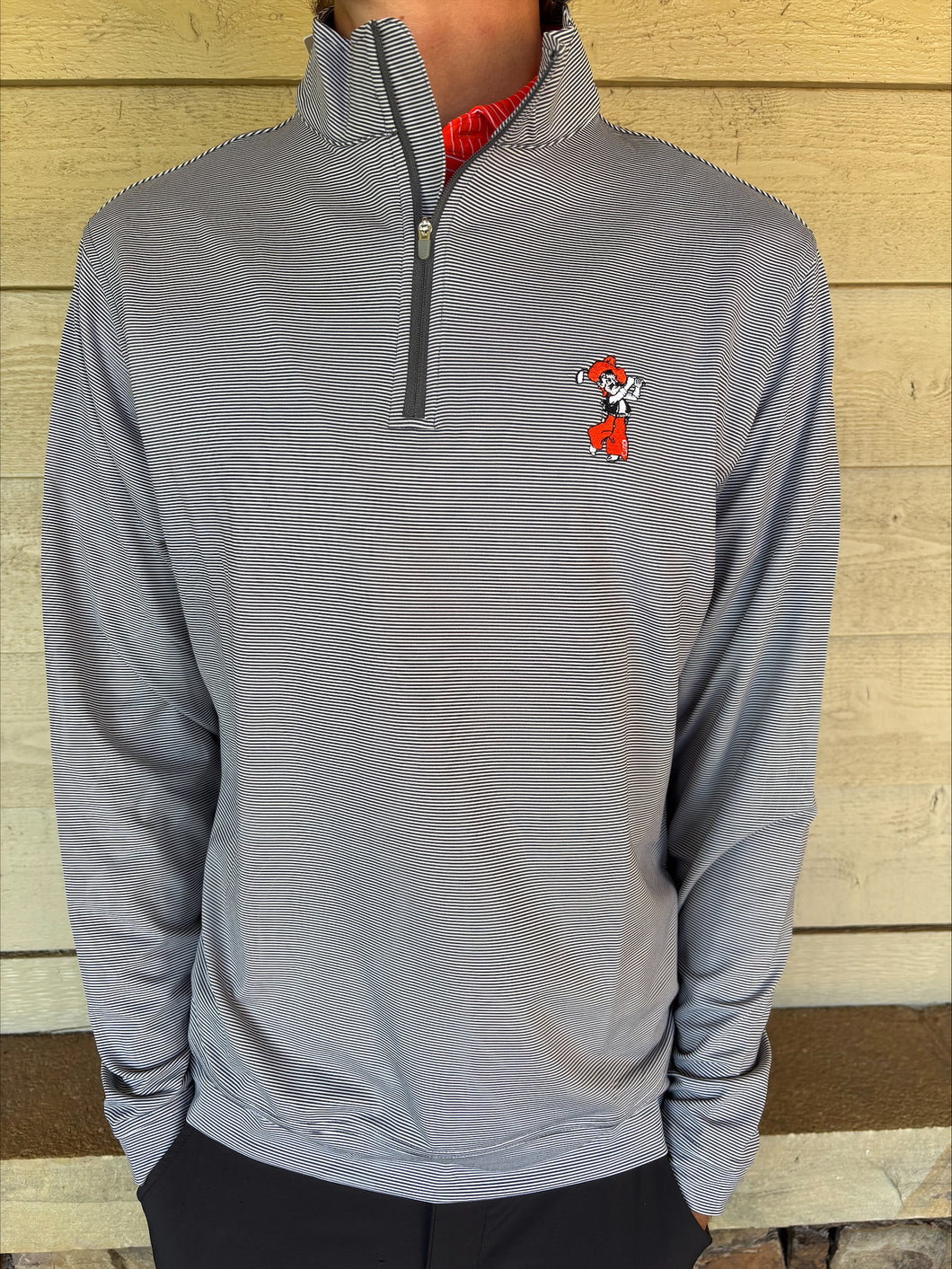 Peter Millar Perth Sugar Stripe Performance Quarter-Zip